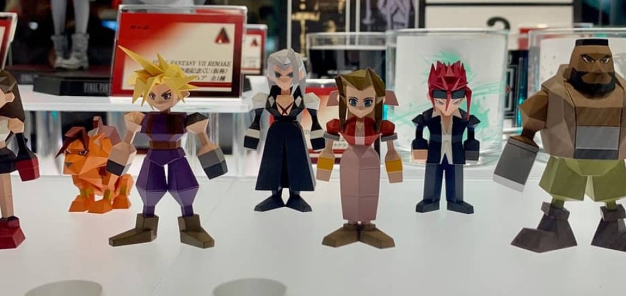 Bonequinhos low-poly de Final Fantasy VII relembram o game