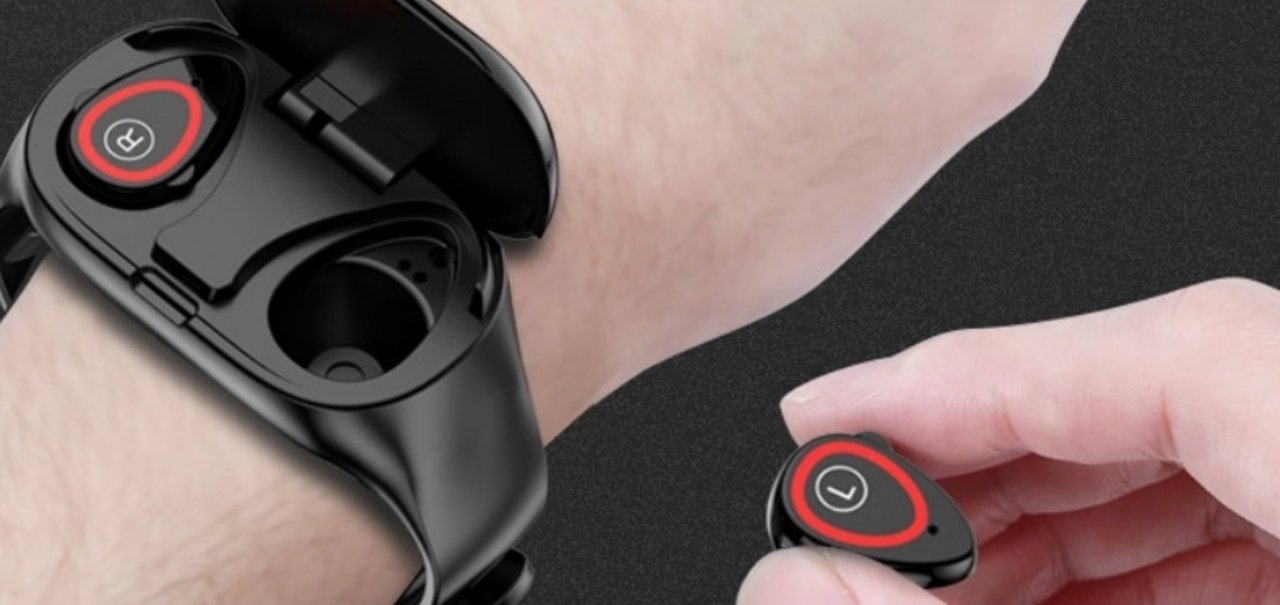 Laumox M1: a smartband que vem com earbuds acoplados 