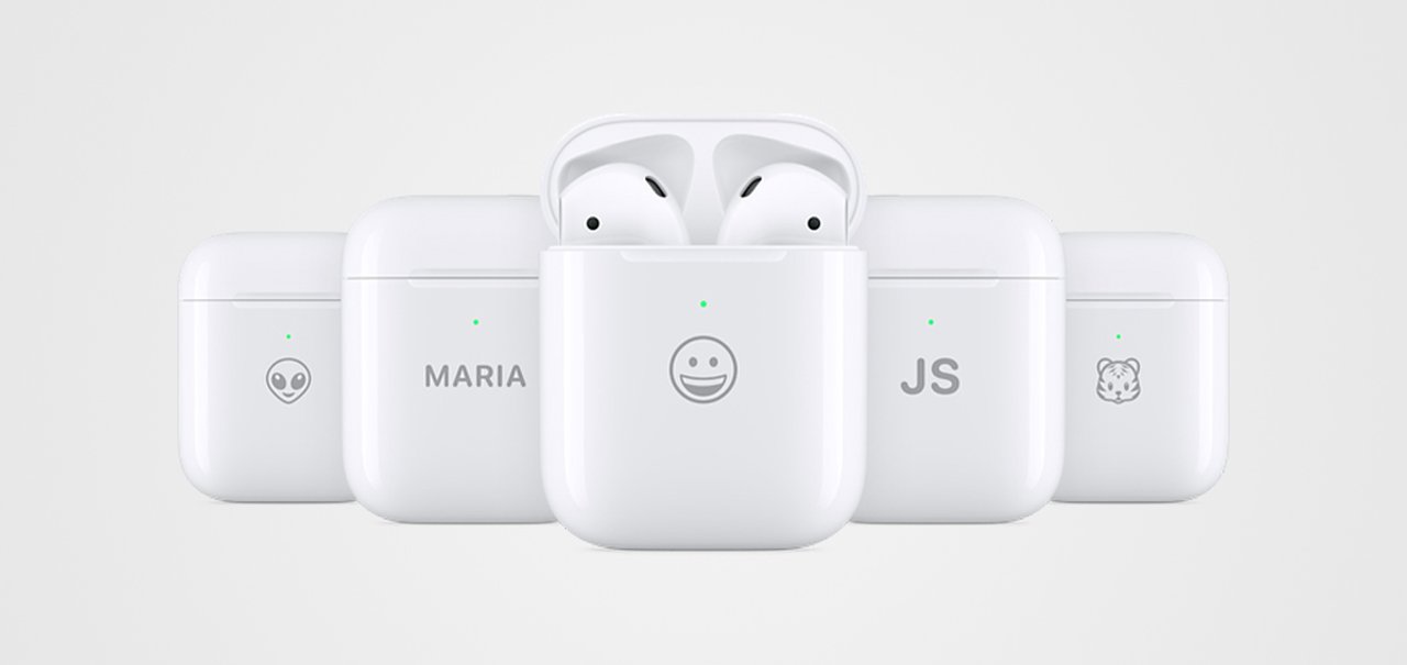 Estojo de recarga do AirPods pode agora ter emojis impressos