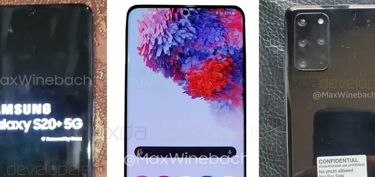 Fotos vazadas confirmam visual e nome do Galaxy S20+