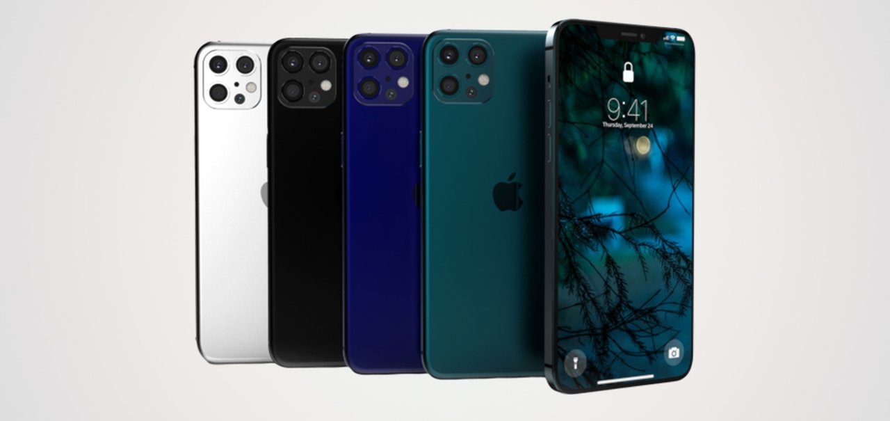 iPhone 12 ganha 4 variantes e opções de cores em conceito [vídeo]