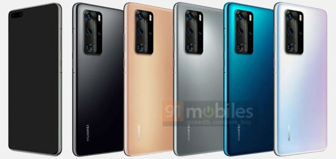 Huawei P40 Pro teria tela curva nas 4 bordas