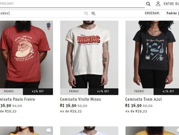 Promoção Chico Rei: todas as camisetas do site por R$ 36,90