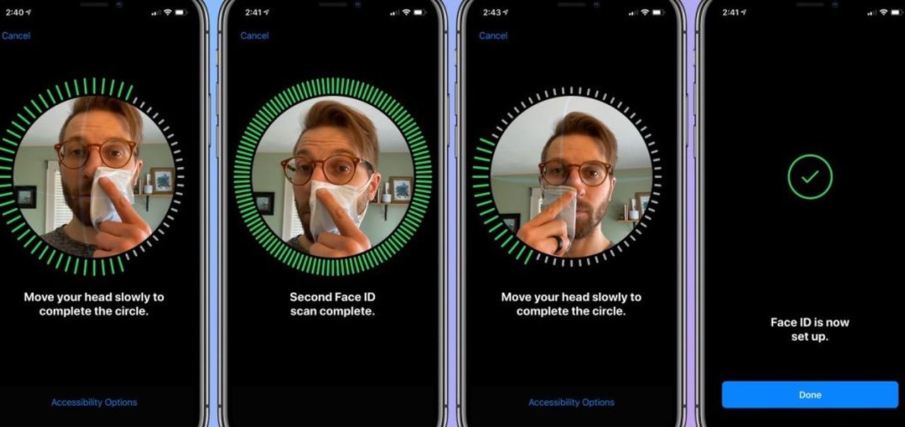 Como usar o Face ID com máscara no iPhone e no iPad Pro