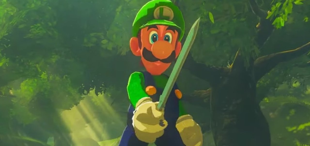 Mod traz Luigi como herói em Zelda: Breath of the Wild