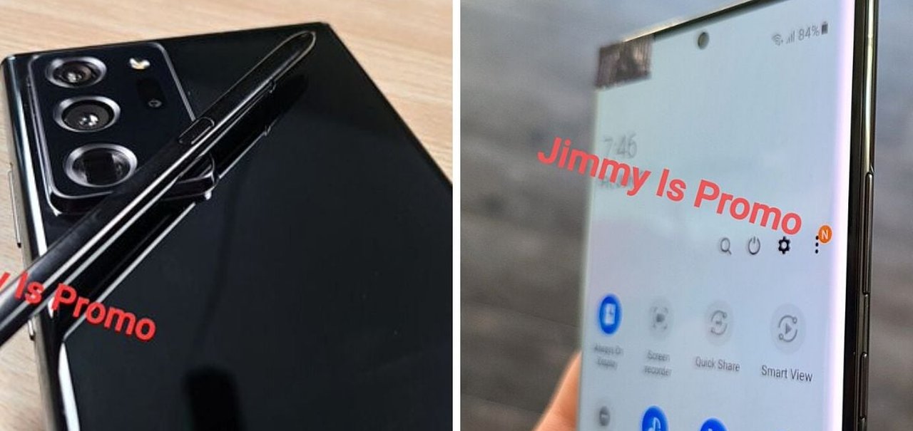 Galaxy Note 20 Ultra aparece em fotos com três câmeras traseiras