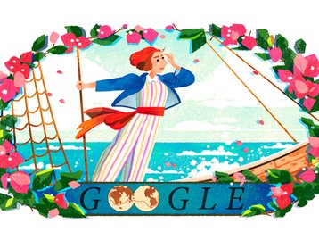 Doodle: Google homenageia Jeanne Baret, 1ª mulher a dar a volta ao mundo