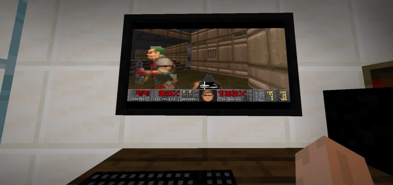 Modder faz Doom e Windows XP rodarem dentro de Minecraft 