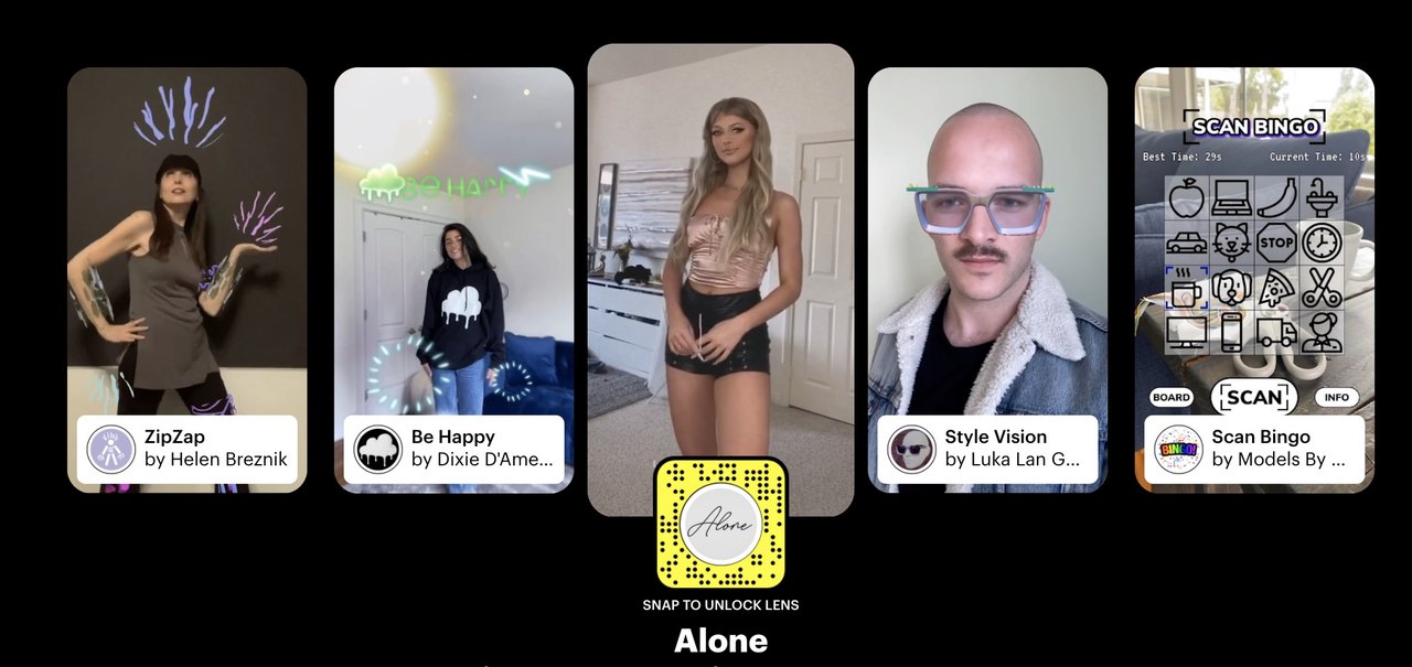 Snapchat lança filtros especiais para serem usados no TikTok