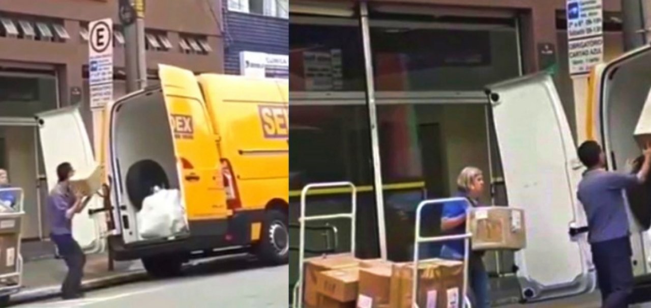 Vídeo flagra funcionário dos Correios arremessando encomendas