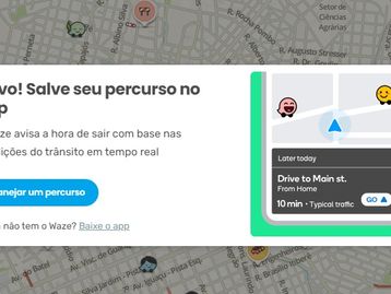 Waze permite que você mande direções do PC para o app no celular