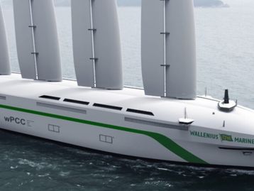 Navio movido a energia eólica poderá transportar até 7 mil carros