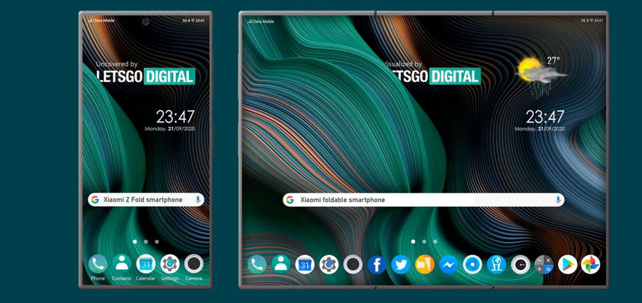 Celular dobrável da Xiaomi com tela tripla aparece em patente