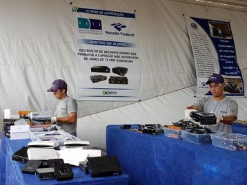 Receita Federal já apreendeu e destruiu 160 mil TV Box piratas