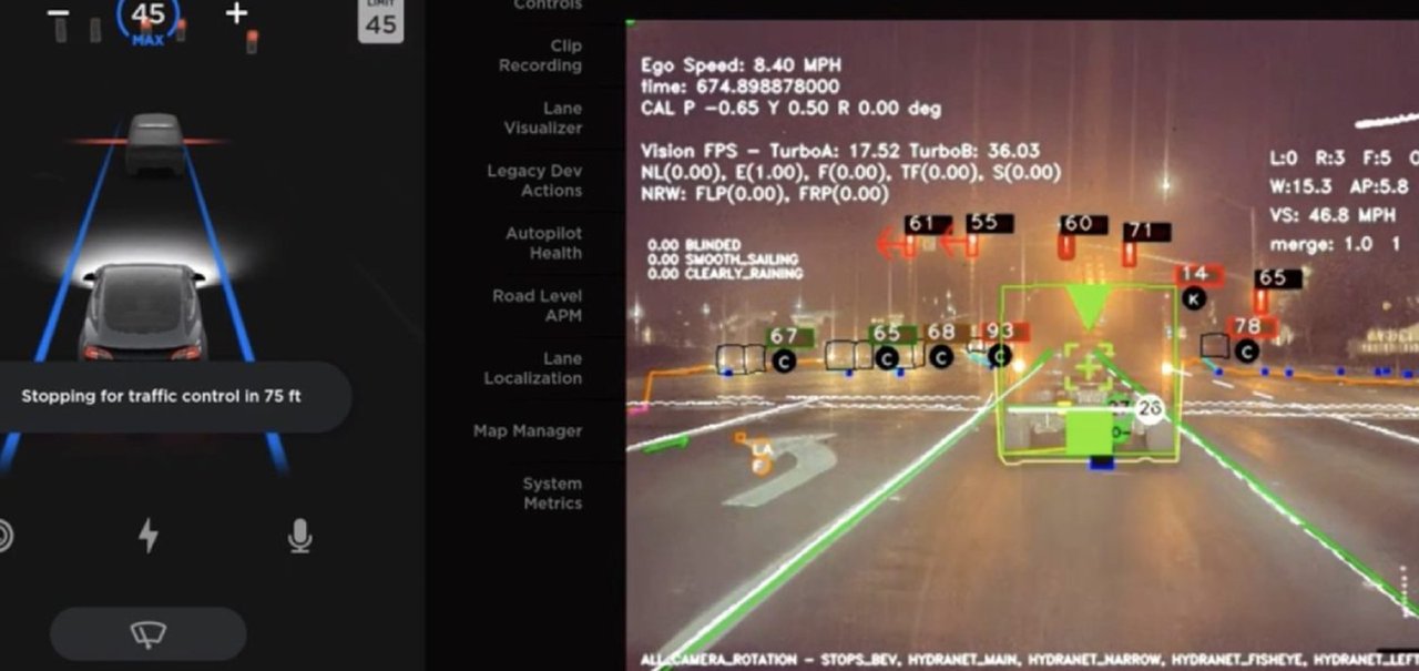 Hacker descobre 'Visão Aumentada' no Autopilot de carros da Tesla