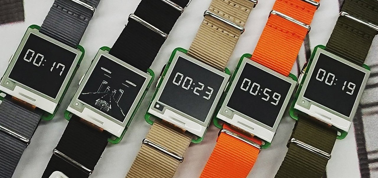 Smartwatch Arduino customizável traz tela e-paper e custa US$ 50