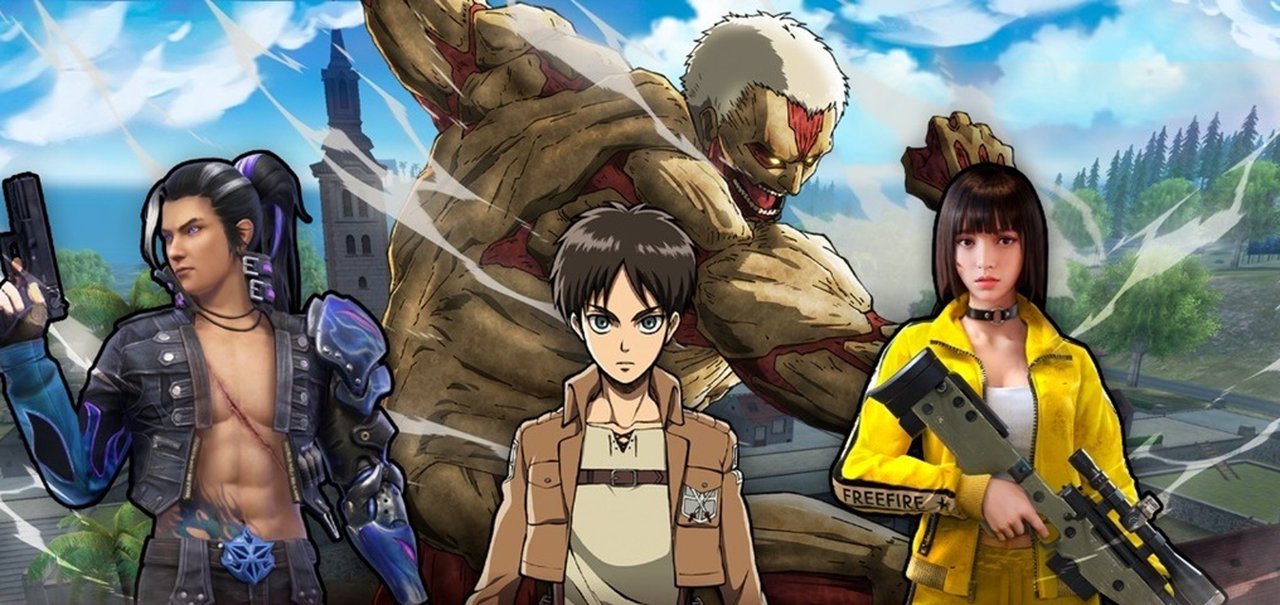 Free Fire terá crossover com Attack on Titan em março