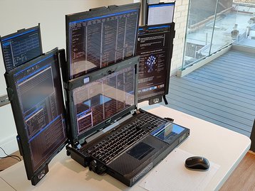 Aurora 7, o 'laptop' com sete telas e duas horas de bateria