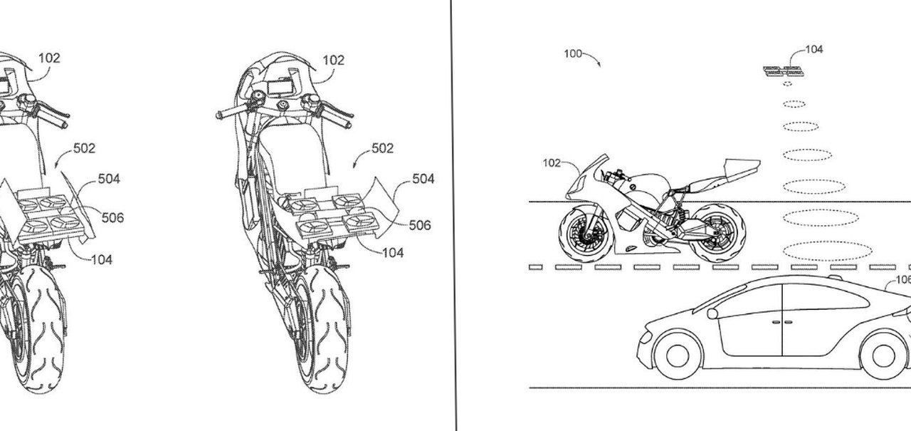 Honda patenteia moto elétrica com drone na traseira