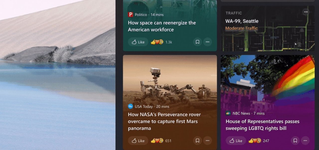 Feed de notícias do Windows 10 agora é mais colorido e chamativo