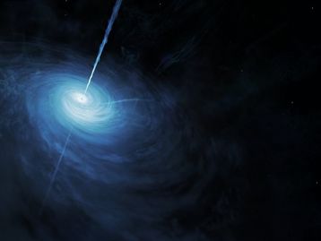 Quasar emite ondas de rádio dos confins do Universo