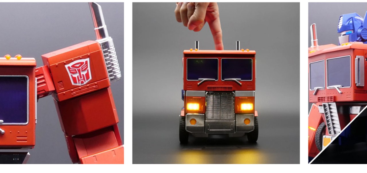 Transformers: colecionável de Optimus Prime se transforma sozinho