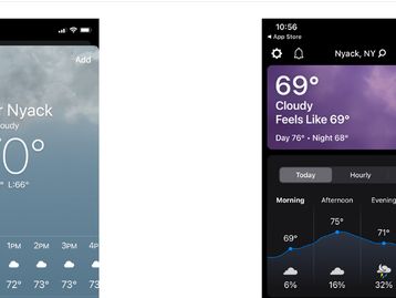 Aplicativo de clima do iPhone não mostra a temperatura 69 graus