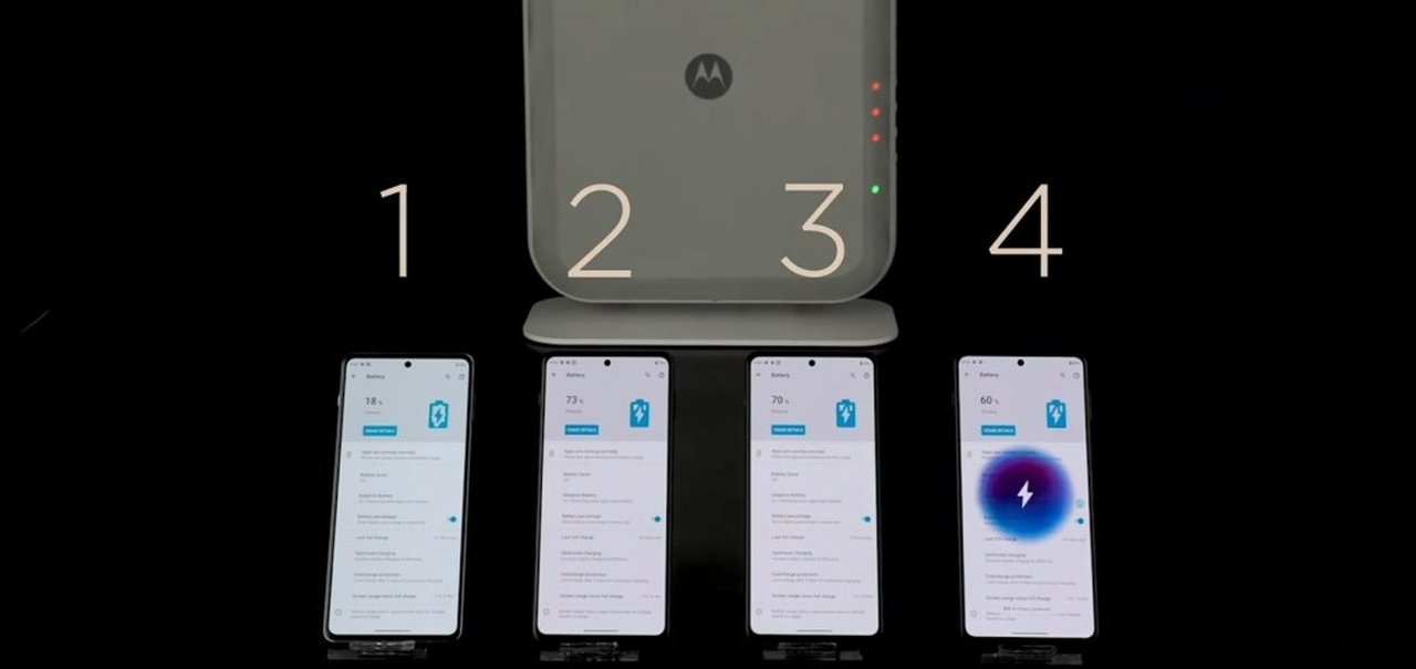 Motorola revela carregador sem fio à distância para 4 celulares