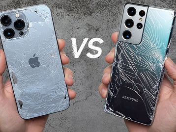 iPhone 13 Pro Max e Galaxy S21 Ultra brigam em teste de queda