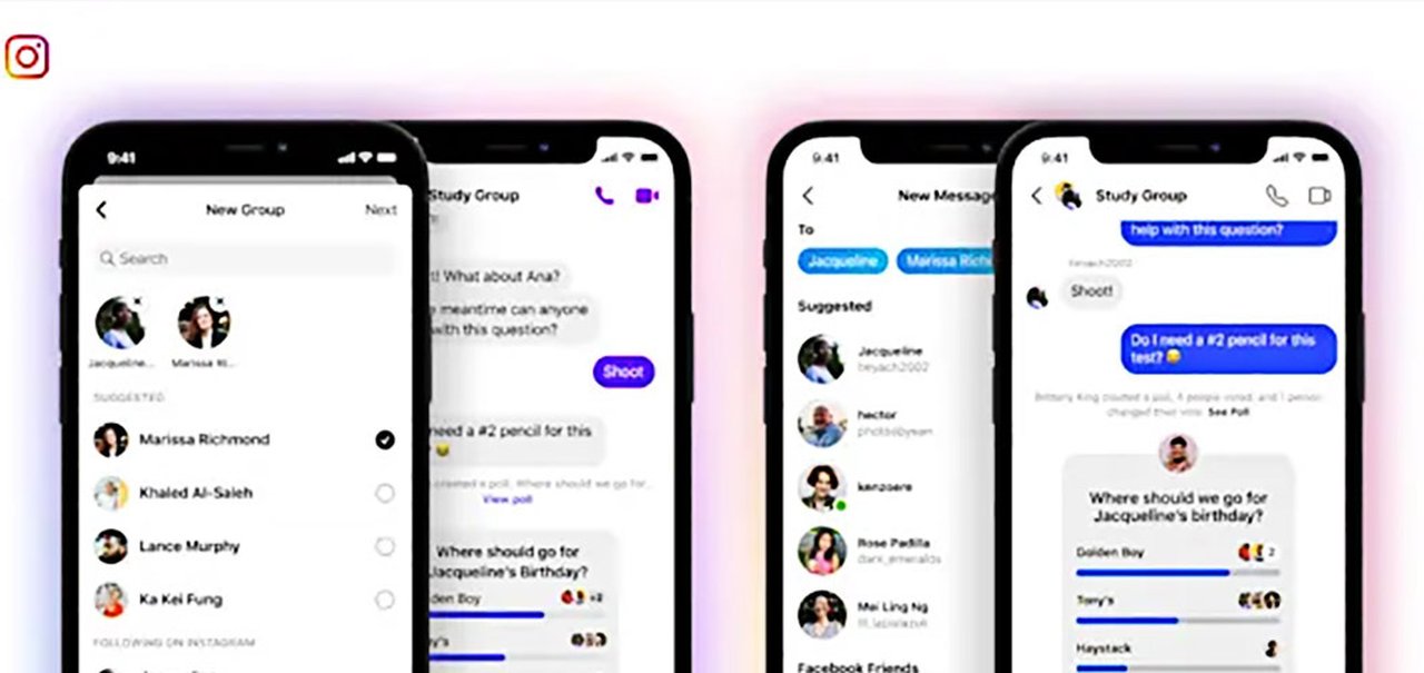 Facebook libera grupos com usuários do Instagram e Messenger