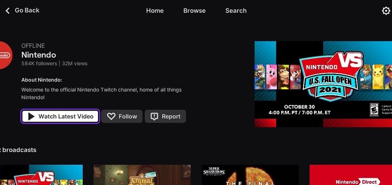 Nintendo Switch ganha aplicativo da Twitch