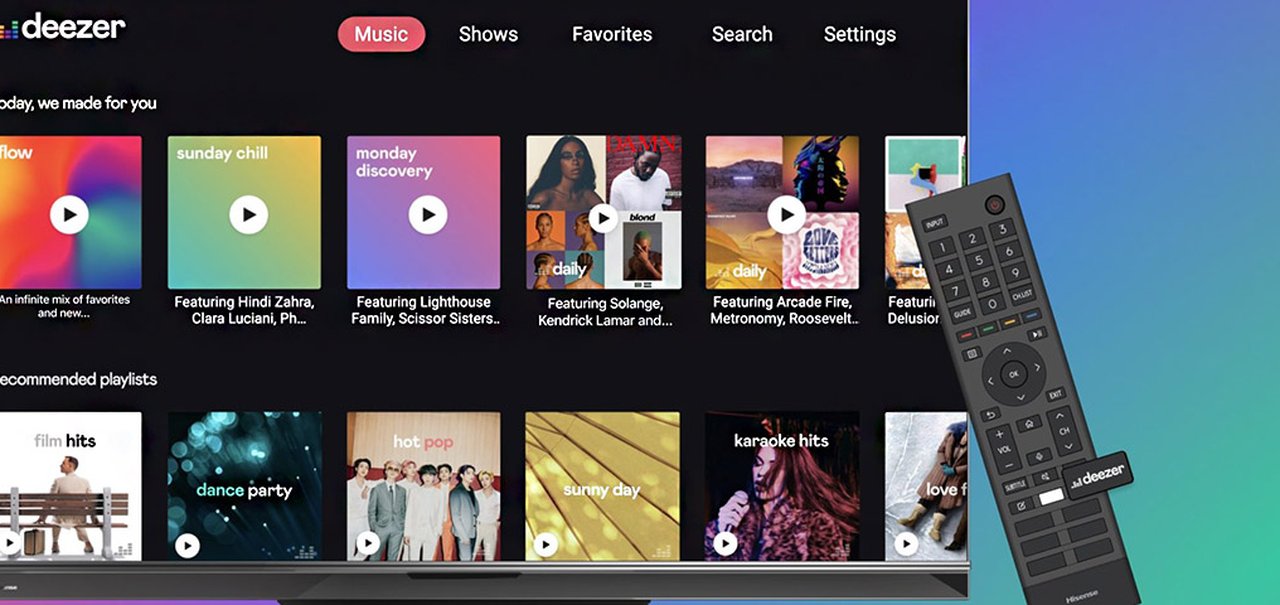 Deezer lança novo aplicativo para as smart TVs da Samsung