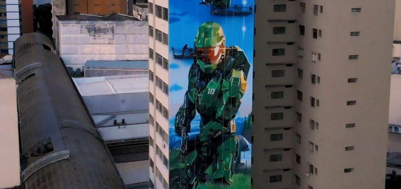 Halo: Xbox comemora ano novo com mural do Master Chief em Santo André