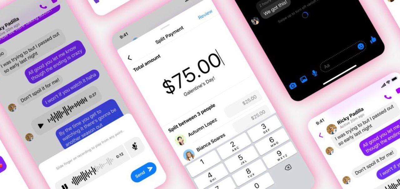 Facebook Messenger ganha recados que somem e divisão de pagamentos