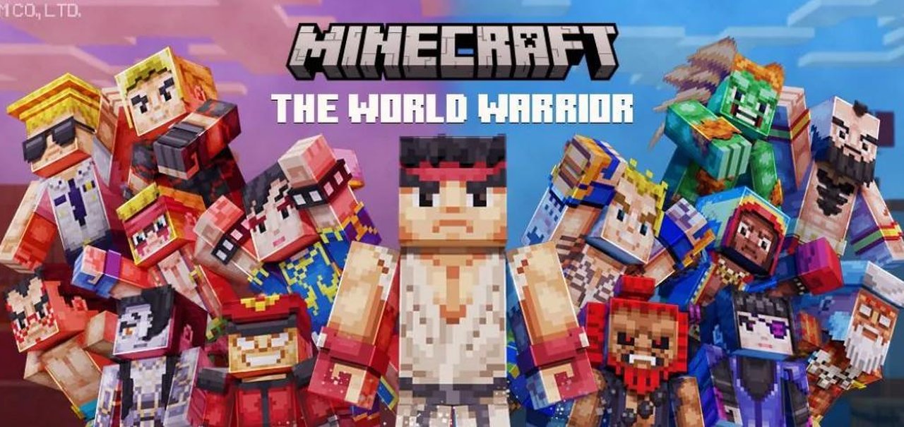 Street Fighter chega ao Minecraft com skins temáticas oficiais