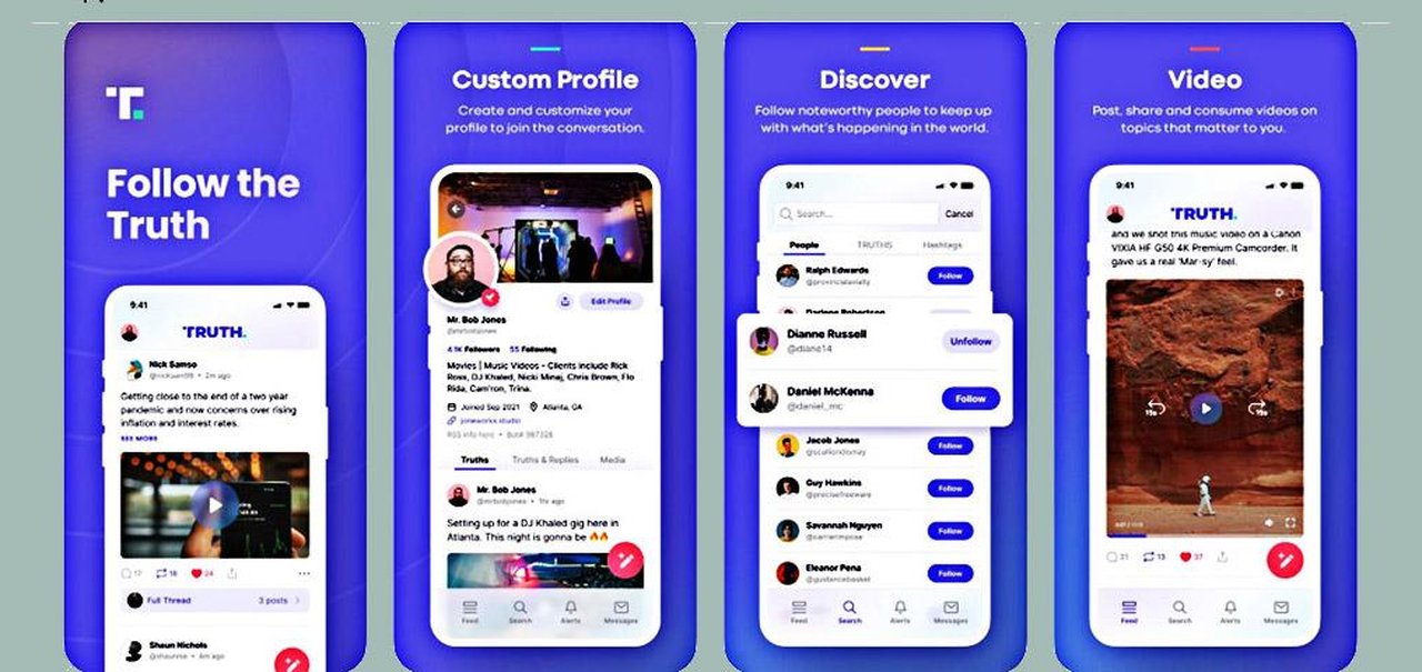 Truth, rede social do ex-presidente Trump, está na App Store 