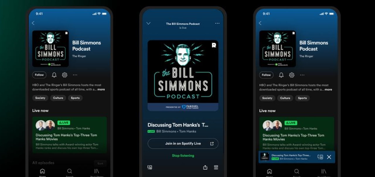 Spotify Live: Greenroom muda de nome e se integra ao app principal