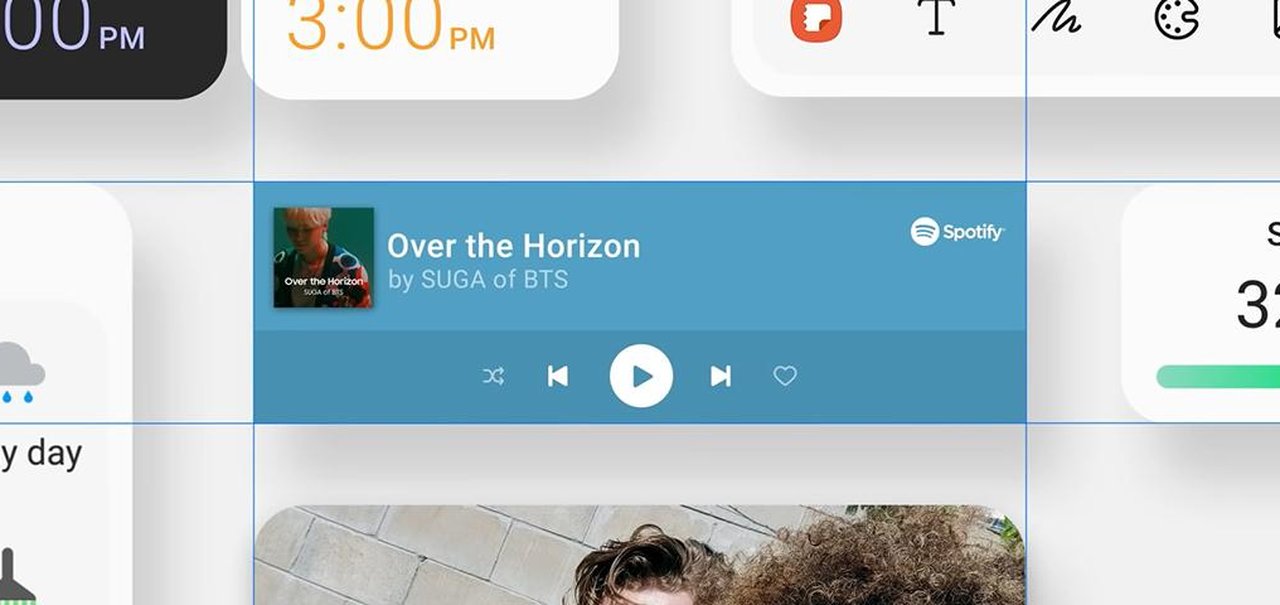 Como usar widgets inteligentes em celulares Galaxy