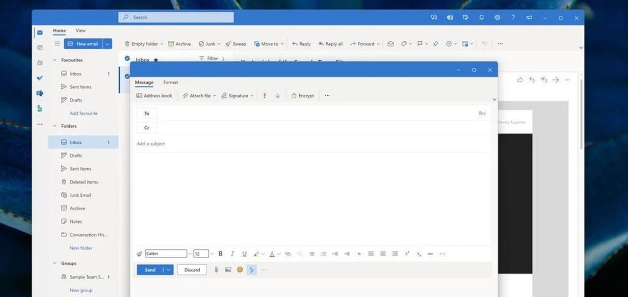 One Outlook: nova versão do app de e-mail para Windows aparece