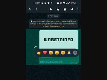 WhatsApp testa reações em mensagens com qualquer emoji