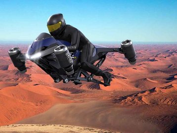 Mayman: conheça a motocicleta voadora com 8 motores a jato