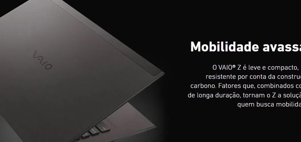 Notebook ultraleve Vaio Z Signature Black chega por R$ 21.599