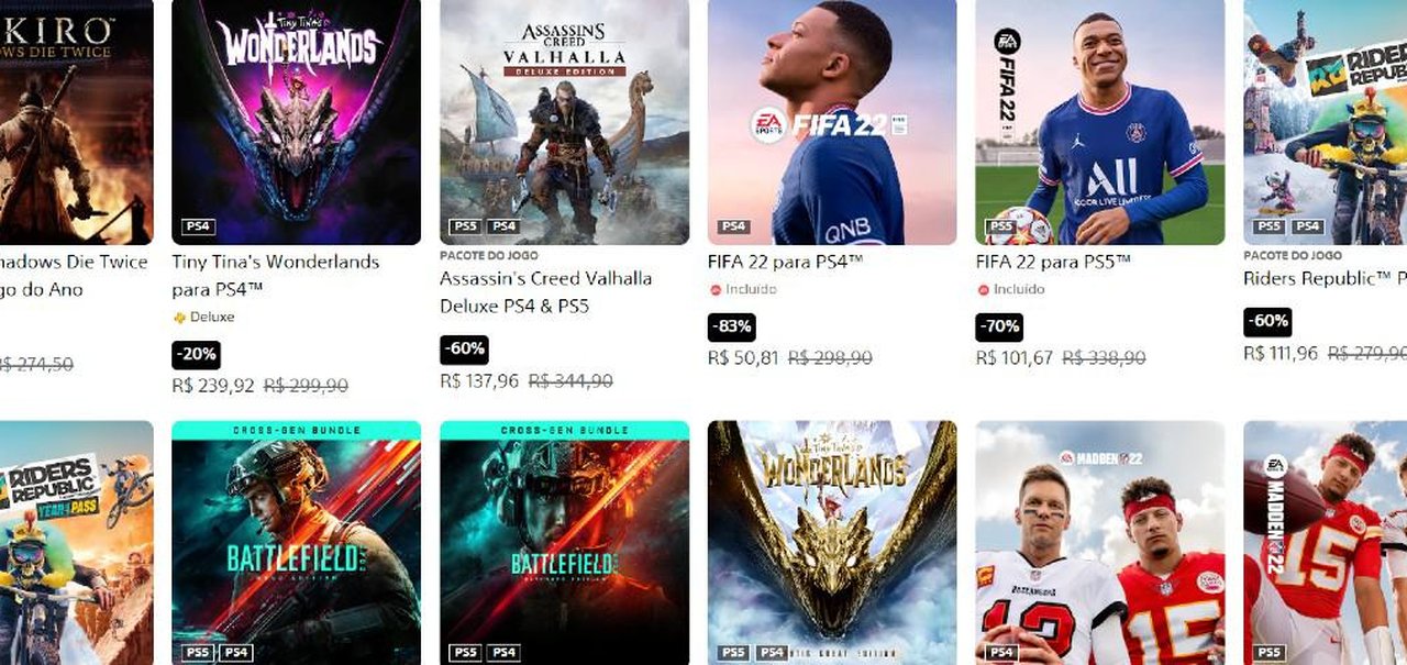 PlayStation: Promoção de Férias tem ofertas de até 75% para PS4 e PS5