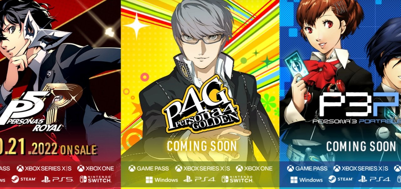 Persona 3, 4 e 5 chegam ao Switch; Persona 5 Royal vem em outubro