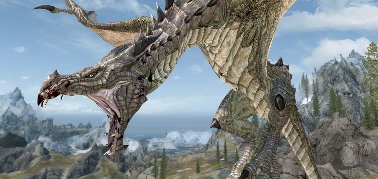 Skyrim: novo mod tem dragões com majestosas texturas em 16k