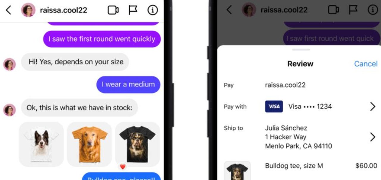 Instagram libera a compra de produtos por mensagem direta