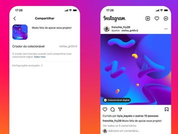 Instagram agora mostra NFTs no Brasil e em mais de 100 países