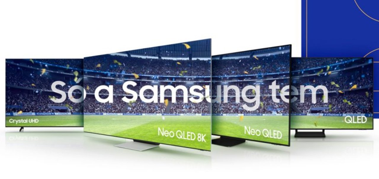 Mirando na Copa do Mundo, Samsung divulga novas Smart TVs 4K e 8K