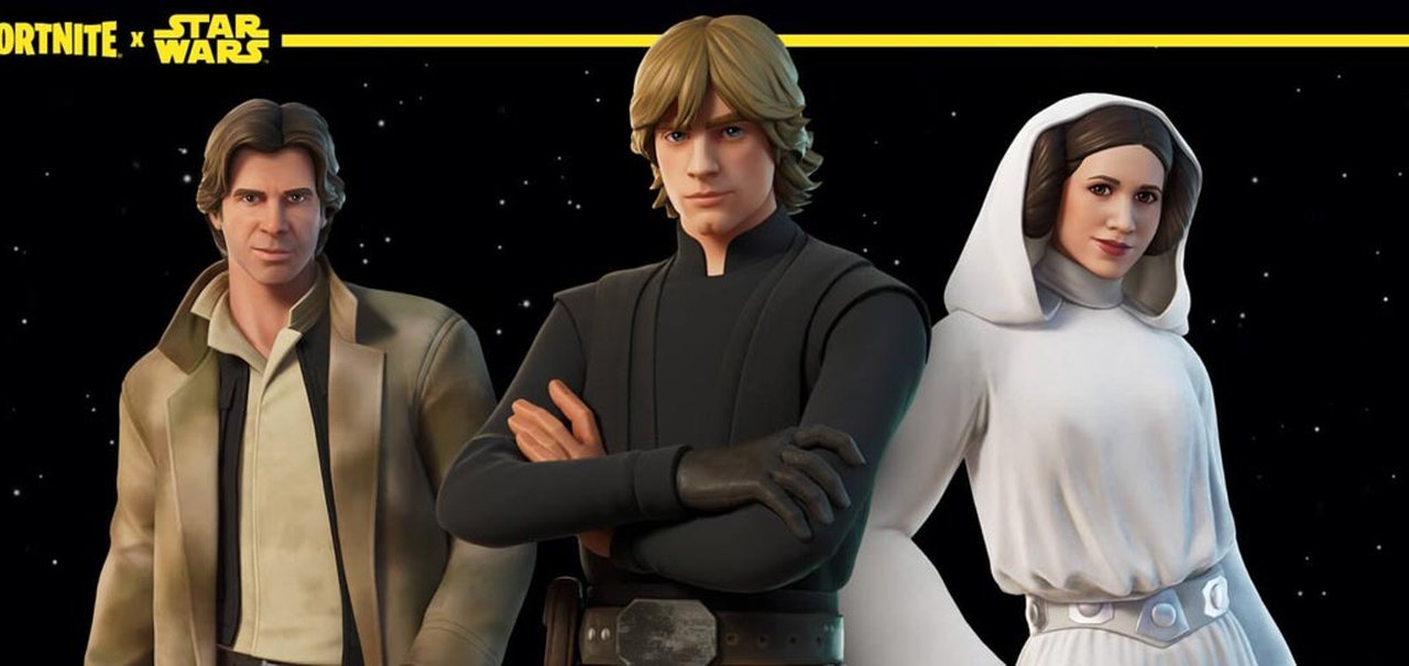 Fortnite: novo crossover com Star Wars leva Luke, Leia e Han para o jogo