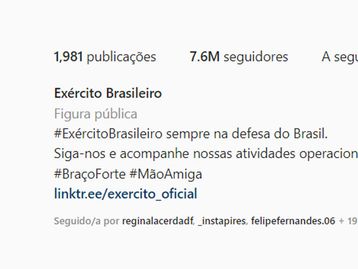 Exército Brasileiro ganha milhões de seguidores após fake news